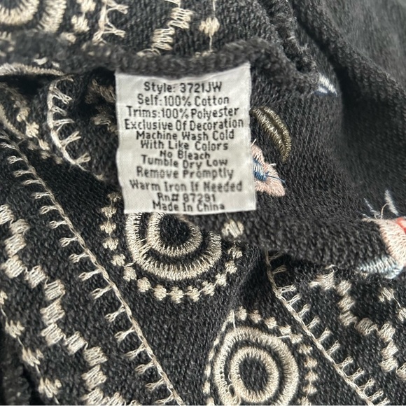 Johnny Was Embroidered Floral Sleeveless Duster | Size XL - Picture 9 of 9